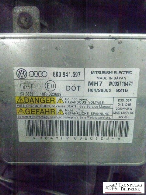 Frontlykt høyre xenon til Audi A4 2007-2014 (Type IV) (B8) (B8) (0301240272|8K0941004C|8K0 941 030 AJ)