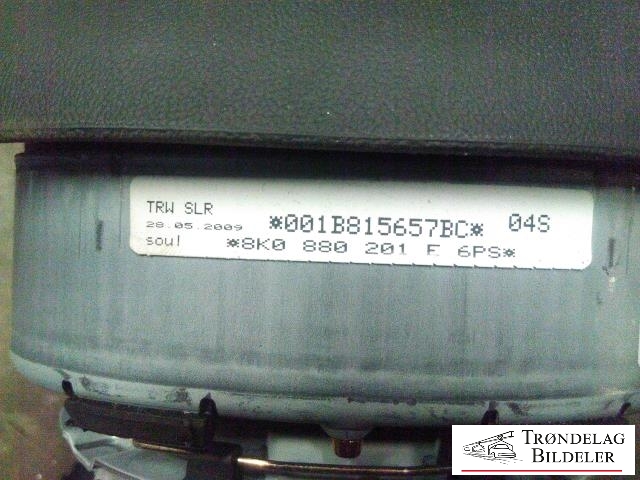 Airbag rattpute til Audi A4 2007-2014 (Type IV) (B8) (B8) (TRW/SLR|8K0880201E|001B815657BC|)