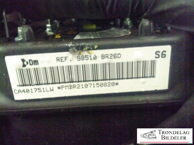 Airbag rattpute til Nissan Qashqai 2010-2014 (Type I, Fase 2)  (98510BR26D|)