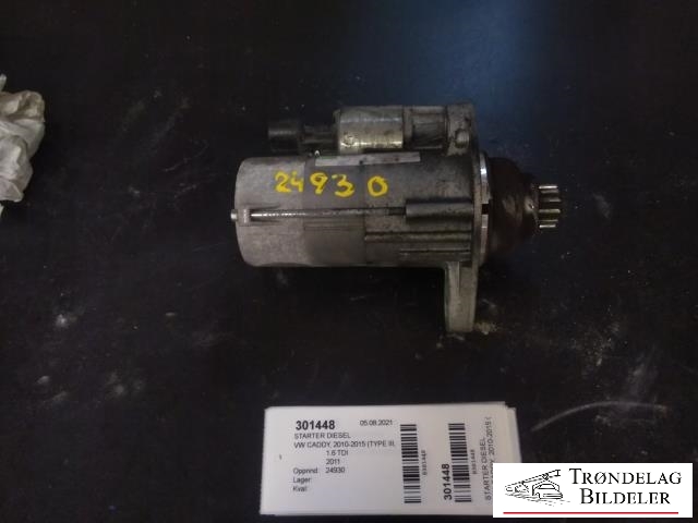 Starter diesel til VW Caddy, 2010-2015 (Type III, Fase 2)  (VALEO|)