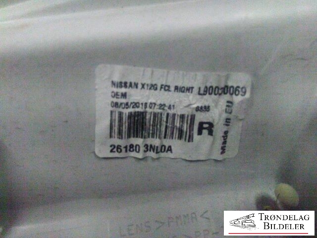 Frontlykt ytre høyre til Nissan Leaf 2011-2017 (Type I)  (26180-3NL0A|)