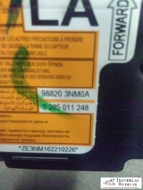 Airbag elektronikk til Nissan Leaf 2011-2017 (Type I)  (BOSCH|98820-3NM0A|K8820-3NM0A|)