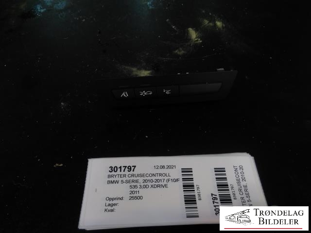 Bryter cruise control til BMW 5-Serie 2010-2017 (F10/F11) (F10/F11) (9220047-01|3451886|C58722)