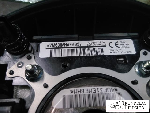 Airbag rattpute til Mitsubishi Outlander 2012-2015 (Type III, Fase 1)  (VM631MHAEB03|7030A459XA|624768900)