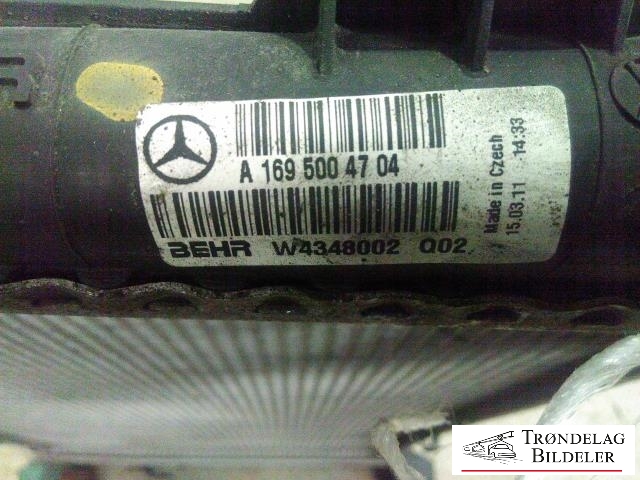 Radiator (manuell gir) til Mercedes B-Klasse 2008-2011 (Fase 2) (W245) (W245) (BEHR|A1695001703|Q03 H9380|)