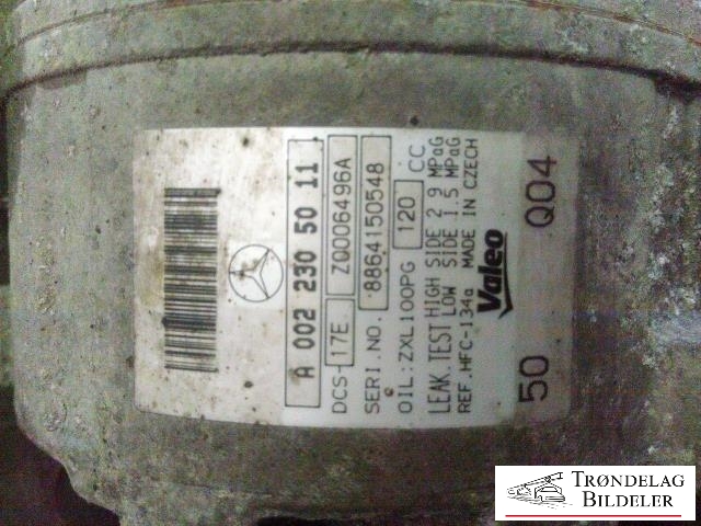 Aircondition kompressor til Mercedes C-Klasse 2007-2011 (Fase 1) (W204) (W204) (VALEO|A0022305011|Z0006496A|88694150548)