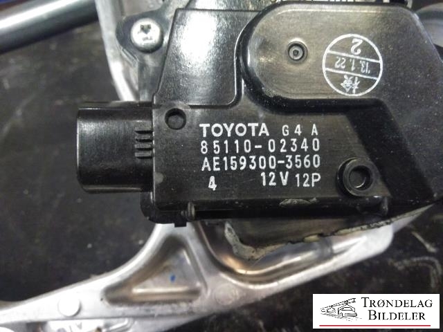 Viskermotor frontrute komplett m/overføring til Toyota Auris 2013-2015 (Type II, Fase 1)  (TOYOTA|AE159300-3560|85110-02340|)