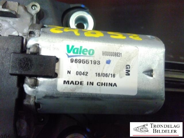 Viskermotor bakrute til Opel Mokka X 2016-2019 (Type I, Fase 2) (VALEO|96955193|)