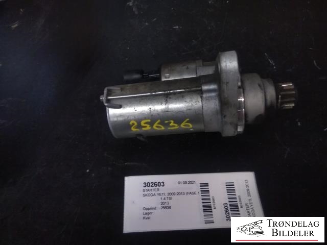 Starter til Škoda Yeti, 2009-2013 (Fase 1)  (VALEO|0AM 911 023T)