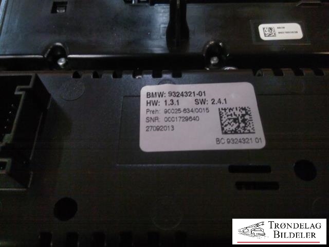 Varmeapparat betjening til BMW 5-Serie 2010-2017 (F10/F11) (F10/F11) (PREH|9324321-01|90025-634|)