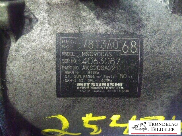 Aircondition kompressor til Mitsubishi Outlander 2007-2010 (Type II, Fase 1) (7813A068|)