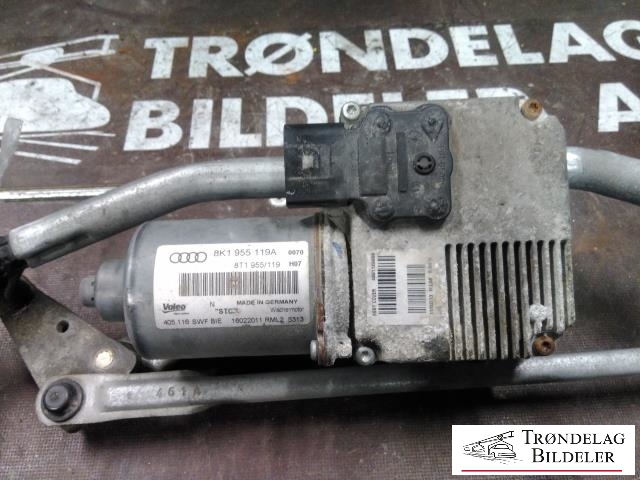 Viskermotor frontrute komplett m/overføring til Audi A4, Allroad 2009-2016 (Type I) (B8) (B8) (VALEO|8K1955119A|405116SWF|)