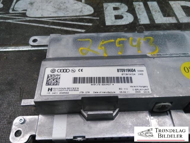 Bilstereo navigasjon skjerm til Audi A4, Allroad 2009-2016 (Type I) (B8) (B8) (K5FJTB0269427|8T0919604|)