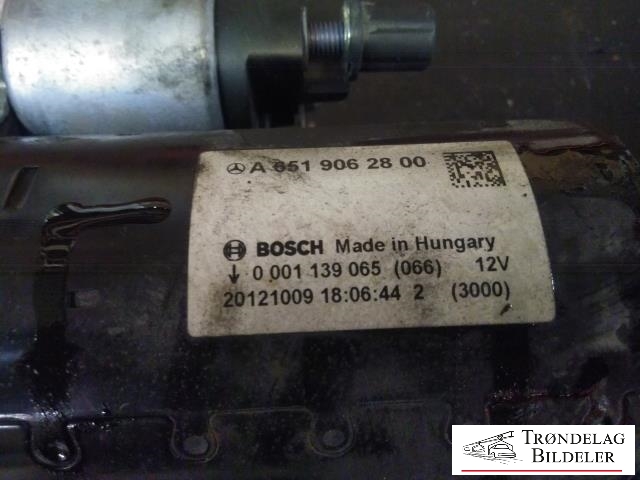 Starter diesel til Mercedes C-Klasse 2011-2014 (Fase 2) (W204) (W204) (BOSCH|0 001 139 065|A 651 906 28 00|)