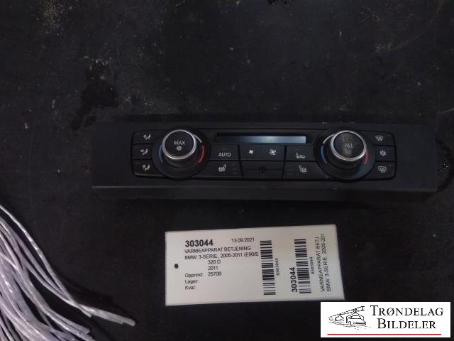 Varmeapparat betjening til BMW 3-Serie, 2005-2011 (E90/E91/E92/E93) (E90/E91/E92/E93) (BMW|6411 9248580-01)