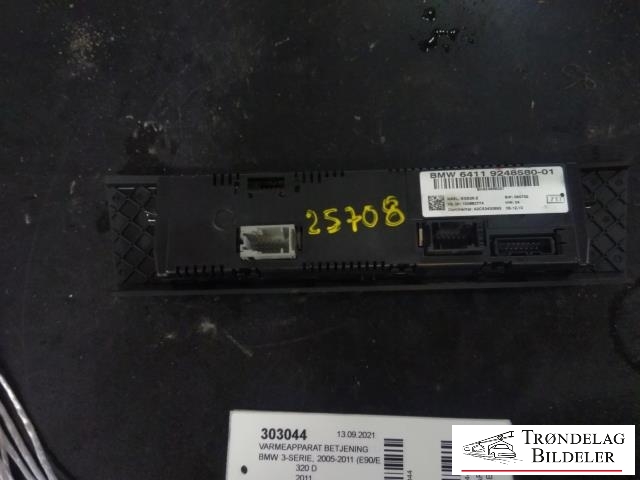 Varmeapparat betjening til BMW 3-Serie 2005-2011 (E90/E91/E92/E93) (E90/E91/E92/E93) (BMW|6411 9248580-01|)
