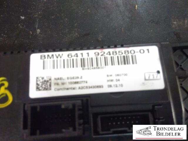 Varmeapparat betjening til BMW 3-Serie 2005-2011 (E90/E91/E92/E93) (E90/E91/E92/E93) (BMW|6411 9248580-01|)