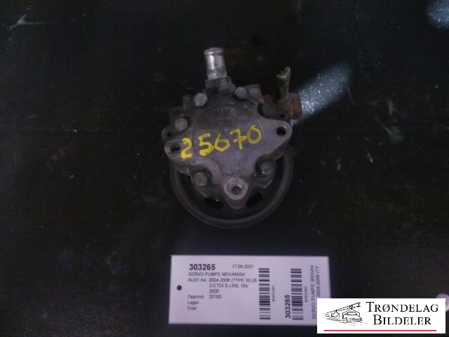 Servo pumpe mekanisk til Audi A4 2004-2008 (Type III) (B7) (B7) (8E0145155N|15-0208|54292)