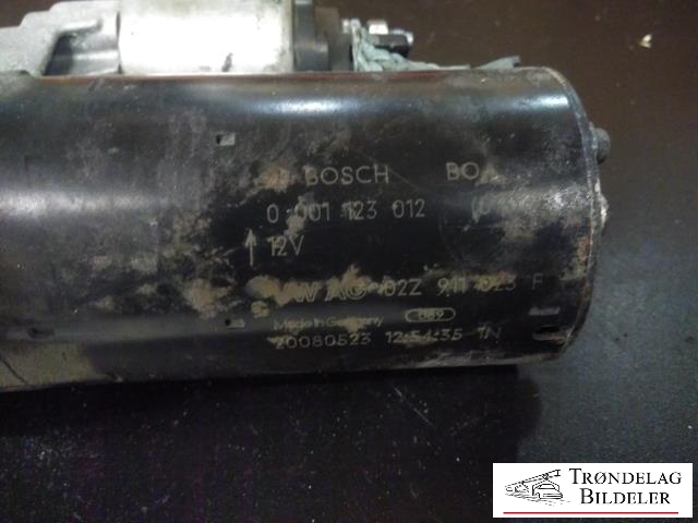 Starter diesel til Audi A3 2009-2012 (Type II, Fase 2)  (BOSCH|0 001 123 012|20080523|)