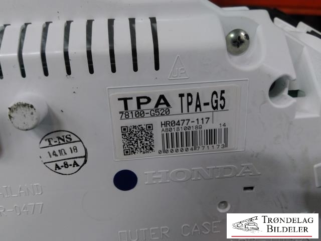 Instrumentpanel til Honda CR-V 2018-->> (Type V)  (HONDA|78100-G520|HR0477-117|A8018100189)