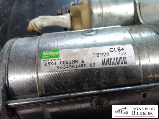 Starter diesel til Peugeot 5008 2010-2017 (Type I)  (VALEO|25K0 0061MMA|9654561480 02|)