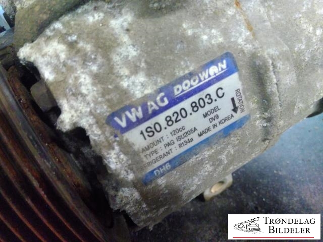 Aircondition kompressor til VW Up 2012-2019  (VW AG|891034|890087|1H2620459|1H2620491|1S0820803A|1S0820803B|1S0820803C|1S0820803F|2E1610594|2F0110242|1S0816803A)