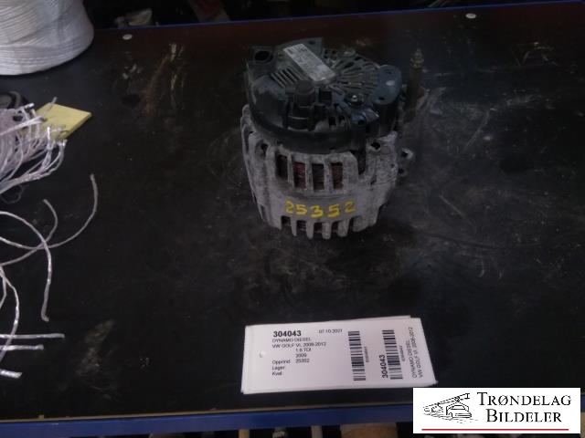 Dynamo diesel til VW Golf VI, 2008-2012  (VALEO|03L 903 023F)