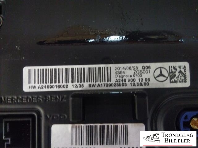 Multimedia display (MCU - Media Controller Unit) til Mercedes CLA 2013-2019 (C117) (C117) (A246 900 12 06|A2C87519900|)