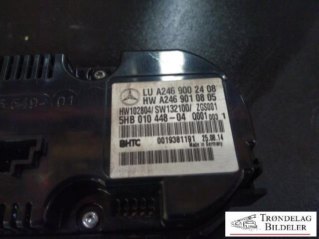 Varmeapparat betjening til Mercedes CLA 2013-2019 (C117) (C117) (A246 900 24 08|5HB 010 448-04|)