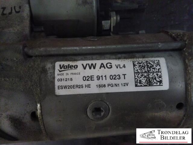 Starter diesel til Škoda Octavia 2013-2016 (Type III, Fase 1) (VALEO|02E 911 023T|)