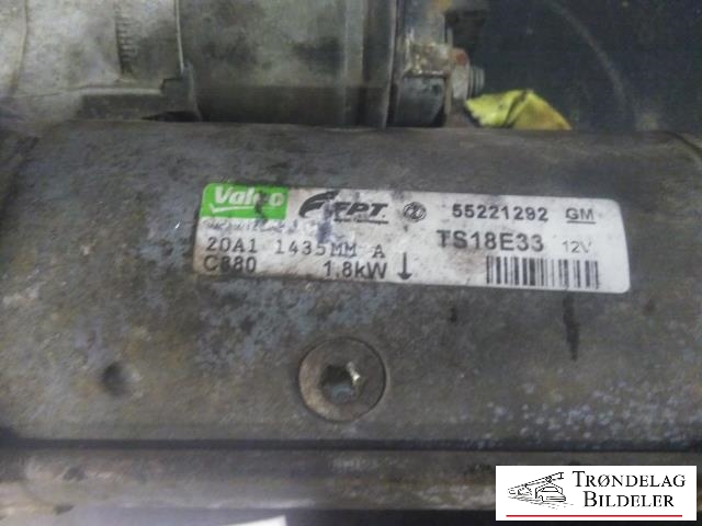Starter diesel til Opel Meriva B 2010-2017 (VALEO|55221292|)