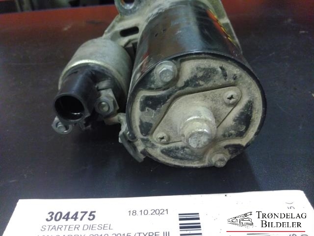 Starter diesel til VW Caddy 2010-2015 (Type III, Fase 2)  (BOSCH|02M 911 024 X|0 001 123 039|)