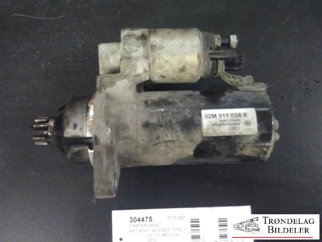 Starter diesel til VW Caddy 2010-2015 (Type III, Fase 2)  (BOSCH|02M 911 024 X|0 001 123 039|)