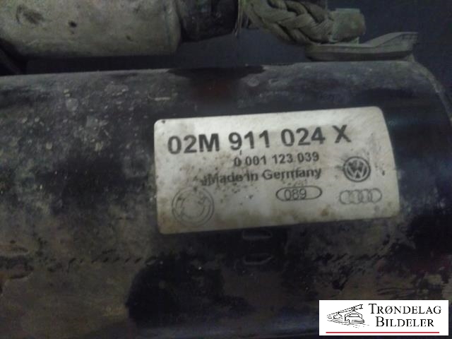 Starter diesel til VW Caddy 2010-2015 (Type III, Fase 2)  (BOSCH|02M 911 024 X|0 001 123 039|)
