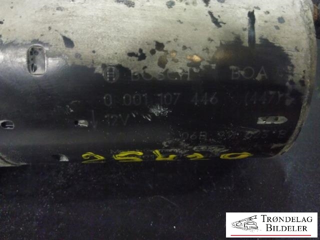 Starter til Audi A6 2008-2011 (Type III, Fase 2) (C6) (C6) (BOSCH|0 001 107 446|06B 911 023 B|06B 911 023 BX|0986024070|1986S00676|25-4072|LRS02400)