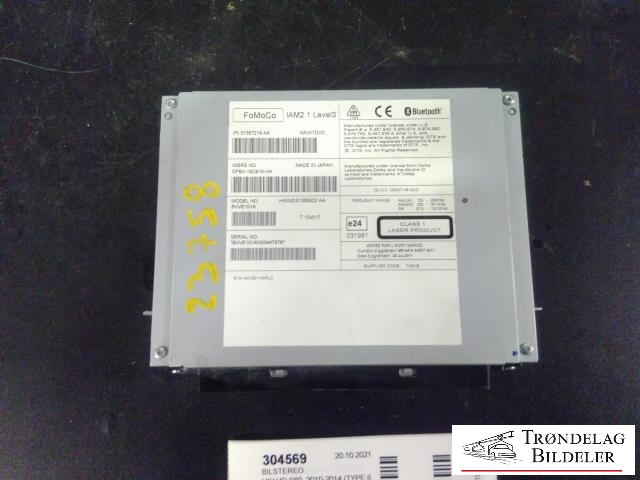 Bilstereo til Volvo S60 2010-2014 (Type II, Fase 1)  (FOMOCO|31357216AA|H1 A20330799|CF6N-18C815-HA)