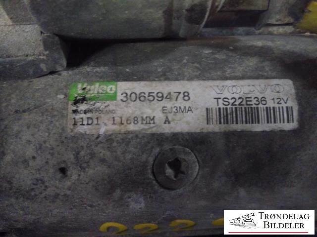 Starter diesel til Volvo V60 2010-2013 (Type I, Fase 1)  (VALEO|30659478|)