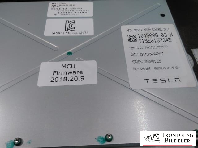 Bilstereo navigasjon skjerm til Tesla Model S 2013-2016 (Fase 1) (1045006-03-H|T19E0157345|)