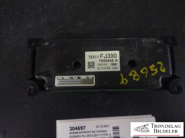 Varmeapparat betjening til Subaru XV 2012-2017 (Type I)  (72311FJ390|T955442A|)