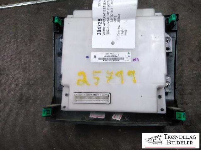Varmeapparat betjening til Isuzu D-Max 2012-2017 (Type II, Fase 1)  (CALSONIK KANSEI|8981295484|27500 00B30-N|)