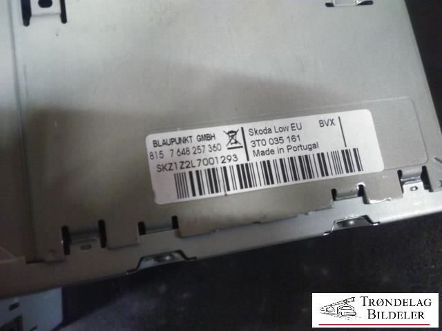 Bilstereo til Škoda Superb 2008-2015 (Type II) (3T0 035 161|7 648 257 360|)