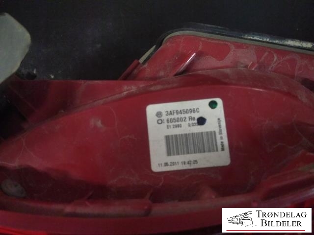 Baklykt høyre ytre til VW Passat 2011-2015 (B7) (B7) (3AF945096C|605002 RE|)