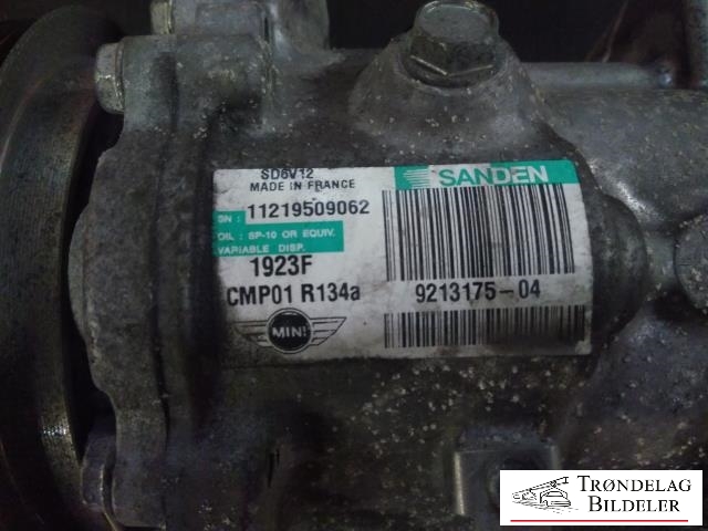 Aircondition kompressor til Mini One/Cooper 2007-2014 (R55-57) (R55-57) (SANDEN|11219509062|9213175-04|)