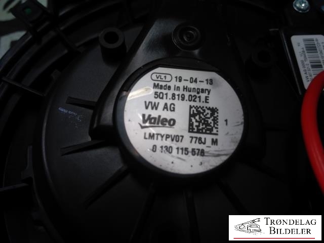 Varmeapparat motor til VW e-Golf 2017-2020 (Fase 2)  (VW AG/VALEO|5Q1819021E|0130115576|LMTYPV07 776J_M)