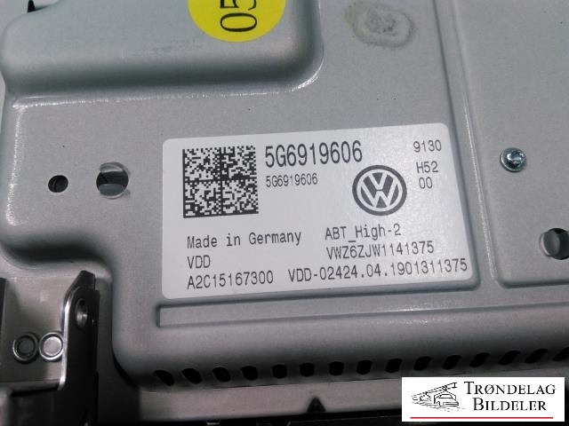 Bilstereo navigasjon til VW e-Golf 2017-2020 (Fase 2)  (5NA035020D|A845D10KB014164|)