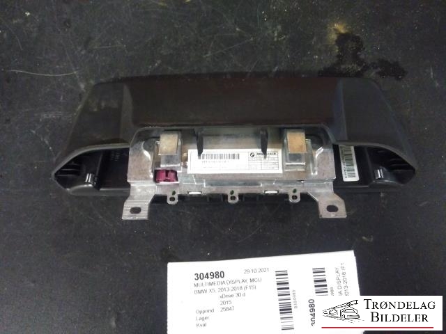 Multimedia display (MCU - Media Controller Unit) til BMW X5 2013-2018 (F15) (F15) (BM 92969380403|)