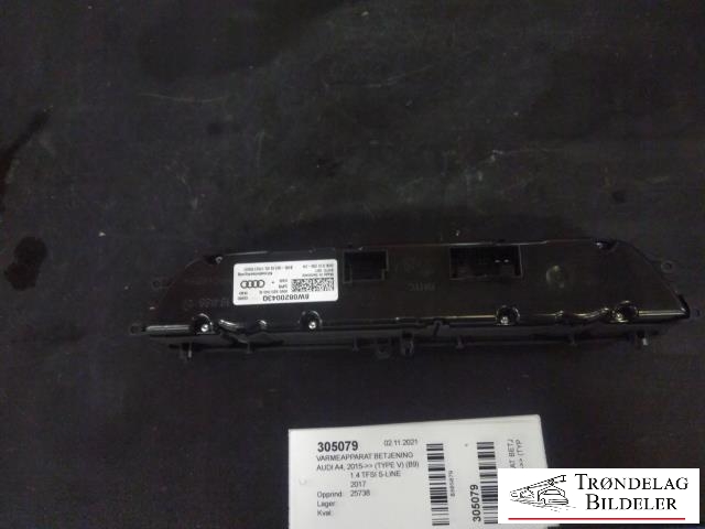 Varmeapparat betjening til Audi A4 2015-2019 (Type V, Fase 1) (B9) (B9) (8W0 820 043Q|)