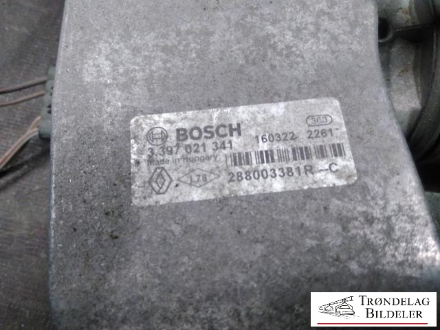 Viskermotor frontrute komplett m/overføring til Renault Zoe 2013-2019 (Fase 1) (BOSCH|0390241580|)