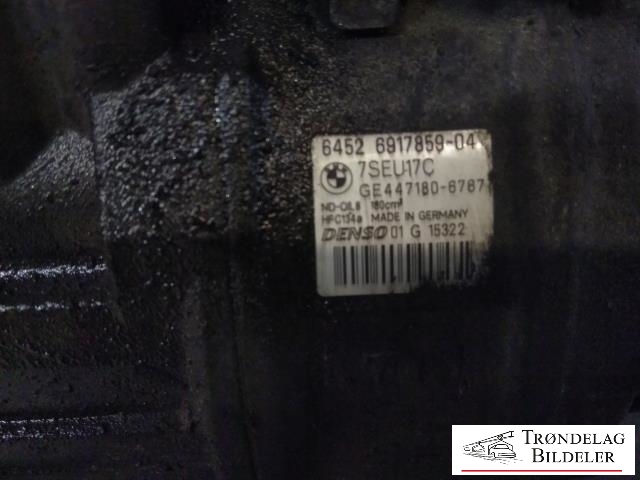 Aircondition kompressor til BMW 5-Serie 2003-2010 (E60/E61) (E60/E61) (DENSO|64 50 9 174 802|4471806763|691785904|7SEU17C|GE4471806764|GE447220-9371|89116|64506901783|64509118602|64509174802|64509180548|64526917805|64526917859|64526983098|6924792)