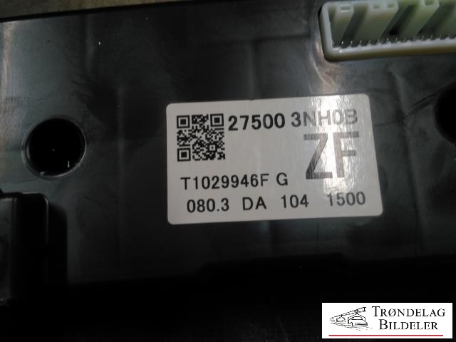 Varmeapparat betjening til Nissan Leaf 2011-2017 (Type I)  (27500-3NH0B|)